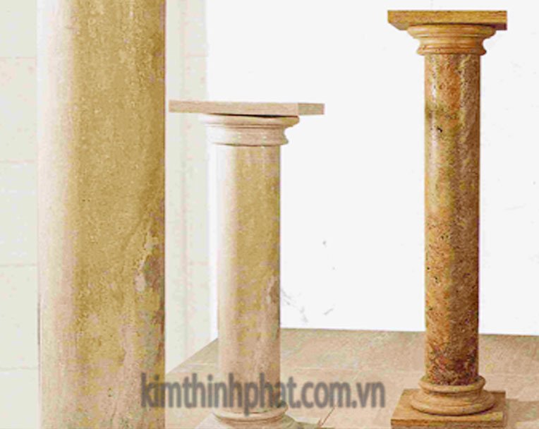 Mẫu cột đá vuông- Cột hiên đá đẹp cho Nhà thờ họ - Lăng mộ đá xanh khối Kim  Đô